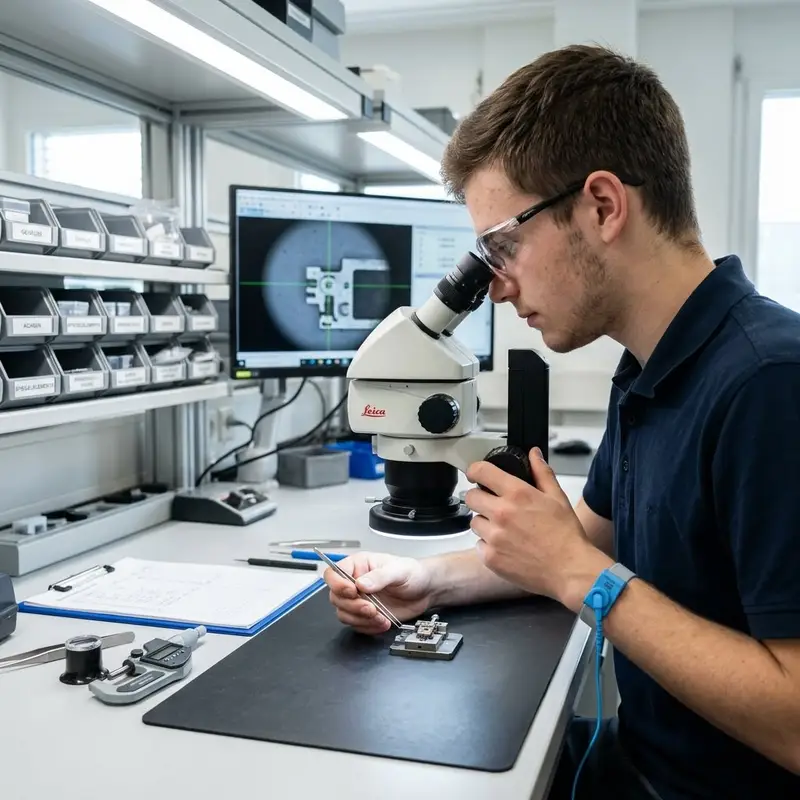 Qualitätsfachmann/-frau in Mikrotechnik EFZ Contrôler une micropièce