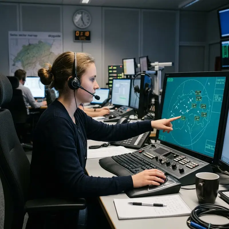 Dipl. Flugverkehrsleiter(in) HF Surveiller le radar